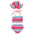 Summer Girl's Rainbow Print Swimsuit Set of Three